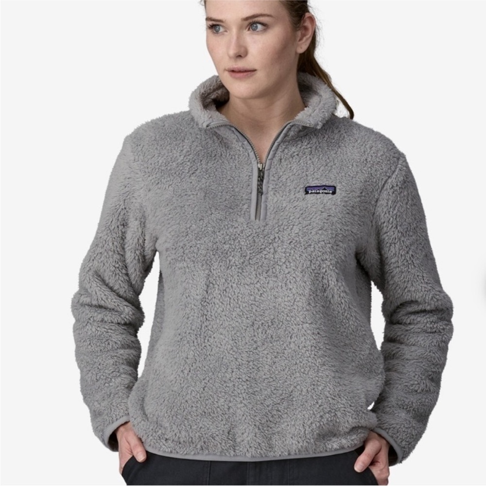 PATAGONIA | Los Gatos 1/4 Zip Fleece Fuzzy Collared Salt Grey Pullover